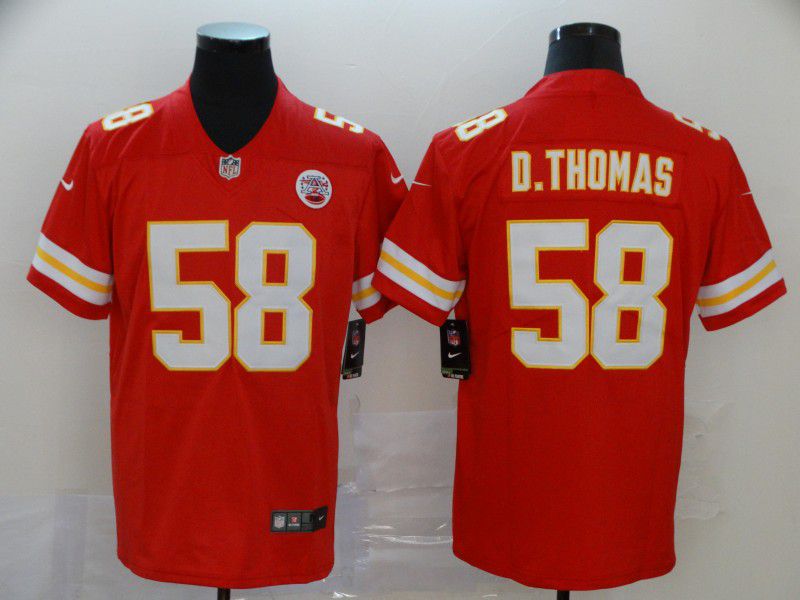 Men Kansas City Chiefs #58 D.Thomas Red Nike Vapor Untouchable Limited NFL Jersey->kansas city chiefs->NFL Jersey